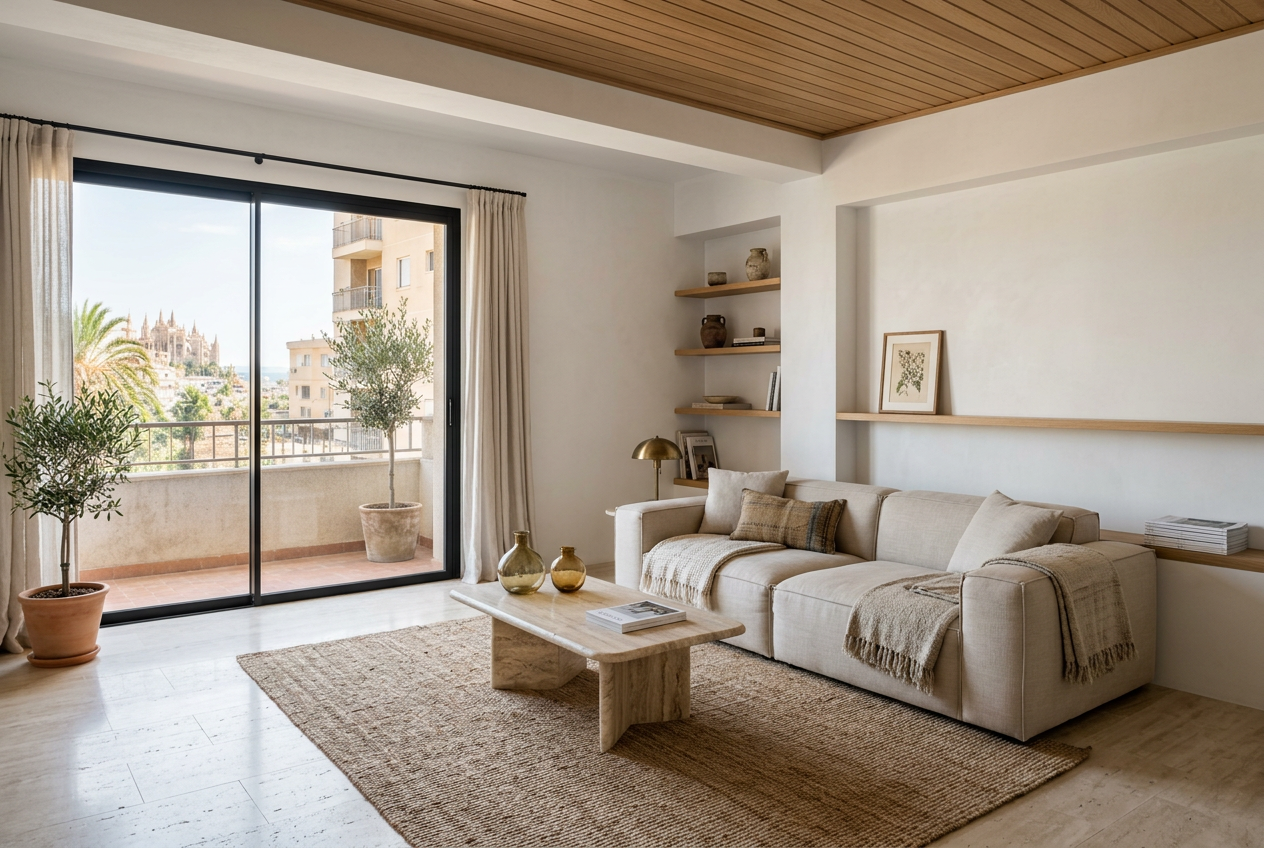 Living room with cathedral view, Palma — Possible result