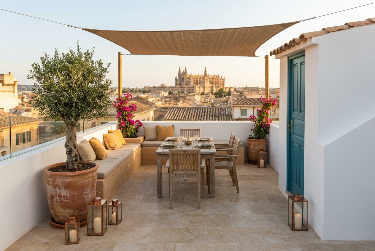 Roof terrace, Palma old town — Possible result